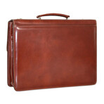 Leather Briefcase // Cognac