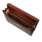 Leather Briefcase // Cognac