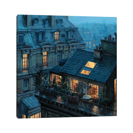 Rooftop Hideout by Evgeny Lushpin (12"H x 12"W x 1.5"D)