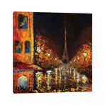 Paris By Night by Valery Rybakow (12"H x 12"W x 1.5"D)