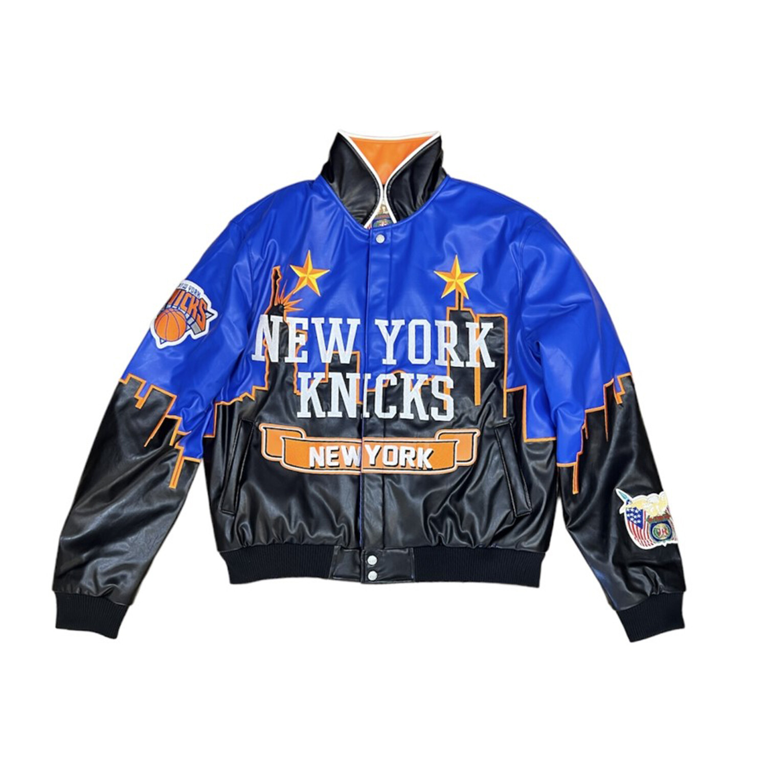 Mitchell & Ness Knicks Big & Tall Gold Satin Jacket