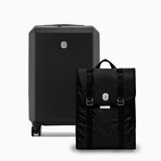 Phoenx Tela 40 Cabin Luggage + Sottile Backpack // Black Sand