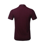 Mazara // Sibari Polo Shirts // Navy + Red (M)