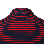 Mazara // Sibari Polo Shirts // Navy + Red (M)