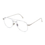 Unisex Aviator Style Blue-Light Blocking Glasses // Clear Crystal