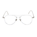 Unisex Aviator Style Blue-Light Blocking Glasses // Clear Crystal