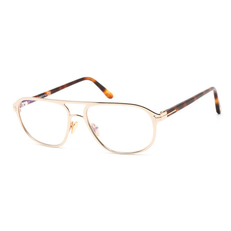 Men's Aviator Style Blue-Light Blocking Glasses // Rose Gold