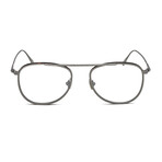 Men's Rounded Blue-Light Blocking Glasses // Shiny Clear Ruthenium