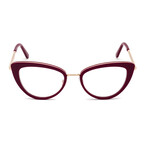 Women's Modern Cat-Eye Blue-Light Blocking Glasses // Fuchsia + Gold