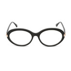 Women's Oval Blue-Light Blocking Glasses // Black