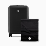Phoenx Tela 40 Cabin Luggage Peak + Privo Vacuum Laundry Bag // Black Sand