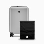 Phoenx Tela 40 Cabin Luggage Peak + Privo Vacuum Laundry Bag // White