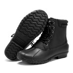 Aleader Mens Duck Boot | Waterproof Shell | Fur Lined Insulated Winter Snow Boot // Black (US: 9)