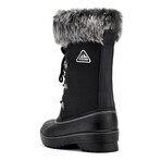 Aleader Women's Warm Faux Fur Lined Mid Calf Winter Snow Boots // Black (US: 9)