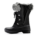 Aleader Women's Warm Faux Fur Lined Mid Calf Winter Snow Boots // Black (US: 9)