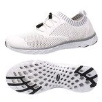 Aleader Women's Xdrain Classic Knit Water Shoes // White + Gray (US: 7.5)