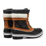 Aleader Women’s Fashion Waterproof Winter Snow Boots // Black + Camel (US: 8)