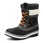 Aleader Women’s Fashion Waterproof Winter Snow Boots // Black + Grey (US: 7)