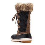 Aleader Women's Cold Weather Winter Boots // Black + Brown (US: 7.5)