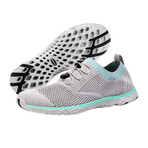 Aleader Women's Xdrain Classic Knit Water Shoes // Gray + Green (US: 8.5)