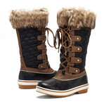 Aleader Women's Cold Weather Winter Boots // Black + Brown (US: 8.5)