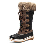 Aleader Women's Cold Weather Winter Boots // Black + Brown (US: 7.5)