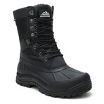 Aleader Men’s Lace up Insulated Waterproof Winter Snow Boots // Black (US: 9)