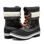 Aleader Women’s Fashion Waterproof Winter Snow Boots // Black + Grey (US: 9)