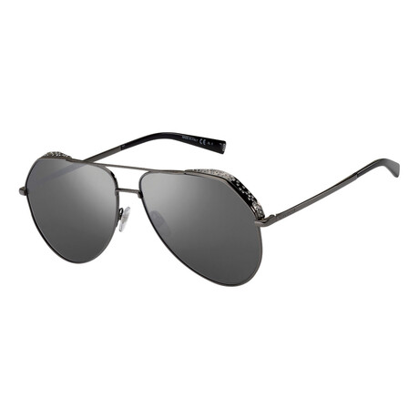 Givenchy Women's GV7185GS-0V81-T4 Sunglasses // Ruthenium + Gray Mirror