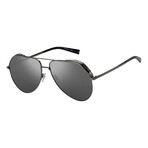 Givenchy Women's GV7185GS-0V81-T4 Sunglasses // Ruthenium + Gray Mirror