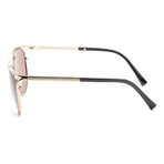 Versace Women's VE2237-125273-57 Sunglasses // Pale Gold + Dark Brown