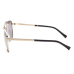Versace Men's VE2238-12526G Sunglasses // Pale Gold + Silver Mirror