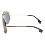 Versace Men's VE2243-100287-0 Sunglasses // Gold + Dark Gray