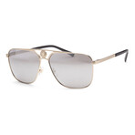 Versace Men's VE2238-12526G Sunglasses // Pale Gold + Silver Mirror
