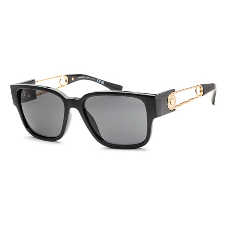 Versace Men's VE4412-GB1-87-57 Sunglasses // Black + Dark Gray