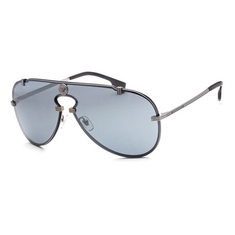 Versace Men's VE2243-10016G Sunglasses // Gunmetal + Gray-Black Mirror