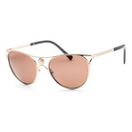Versace Women's VE2237-125273-57 Sunglasses // Pale Gold + Dark Brown