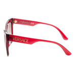 Versace Women's VE4417U-388-89 Sunglasses // Crystal Red + Gray-Brown Gradient