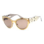 Versace Women's VE2234-1002-3-53 Sunglasses // Transparent Brown Mirror + Brown