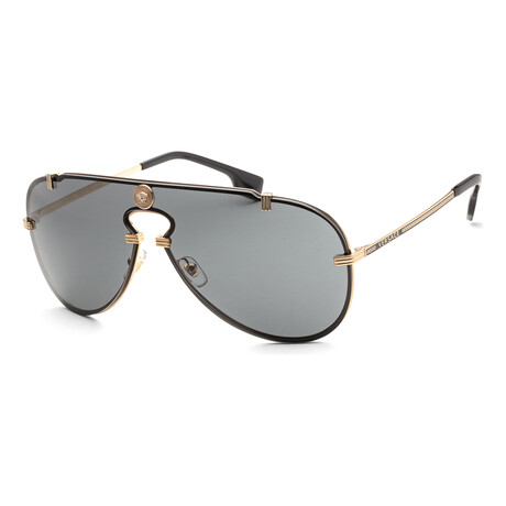 Versace Men's VE2243-100287-0 Sunglasses // Gold + Dark Gray