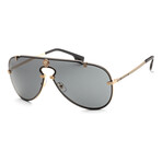 Versace Men's VE2243-100287-0 Sunglasses // Gold + Dark Gray