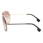 Versace Men's VE2243-100213-0 Sunglasses // Gold + Brown Gradient