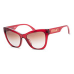 Versace Women's VE4417U-388-89 Sunglasses // Crystal Red + Gray-Brown Gradient