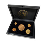 American Indian 5-Coin U.S. Gold Type Set (1856 to 1932) // Wood Presentation Box