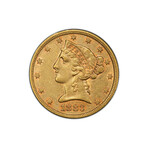$5 Liberty Head U.S. Gold Coin (1866-1908) // Deluxe Display Box
