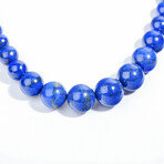 Genuine Beaded Lapis Lazuli Necklace // 6mm-16mm