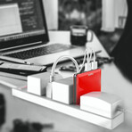 30W Ultra-thin Wall Charger // Red