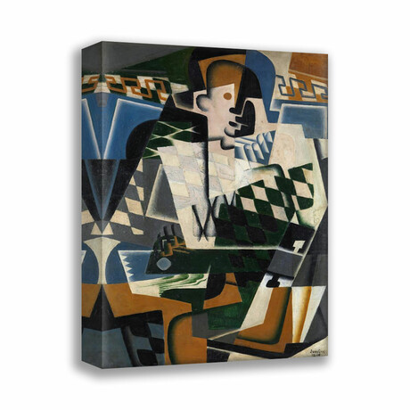 Harlequin with a Guitar 1917 // Juan Gris (18"H x 15"W x 2"D)