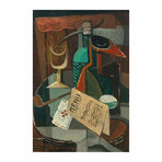 Dead Nature on the Menu and the Siphon circa 1920 // Louis Marcoussis (18"H x 15"W x 2"D)