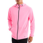 Kenny Solid Breathable Light Weight Zip Hoodie // Pink (L)